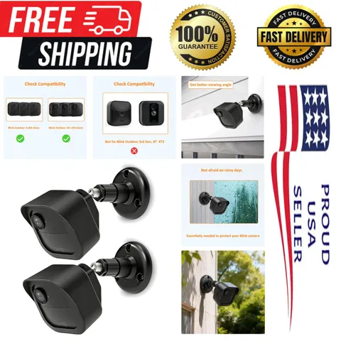 Adjustable Wall Mount for Blink Outdoor Cameras | 2-Pack with Protective Housing