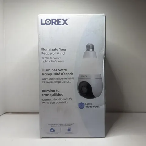 Lorex 2K Wi-Fi Smart LED Ai Lightbulb Camera with Night Vision New In Sealed