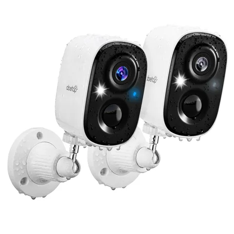 2K Wireless Security Cameras - Outdoor WiFi Security Cameras Color Night Visi...