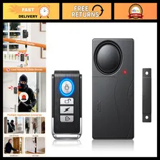 Wireless Door and Window Alarm Sensor, 110dB Loud Security Alert, Easy Install,