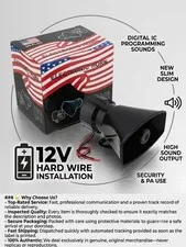 Wired Alarm Siren Horn, DC 12V 100W Electronic Alarm Horn Siren for Car/Motor...