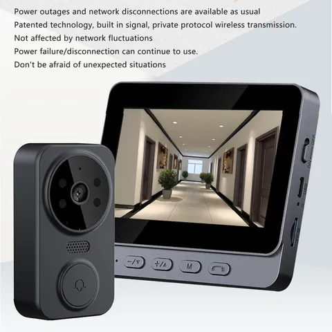 Visual Intercom Doorbell Infrared Night Type C 2.4GHz WiFi 2 Way Voice