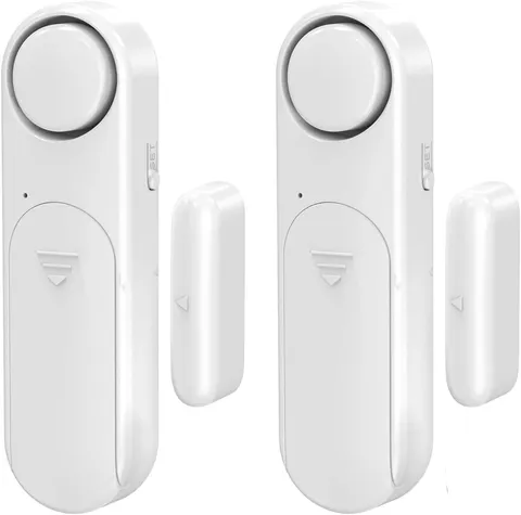 Window and Door Alarm When Opened (2 Pack) for Kids Safety/Home Security, Slidin