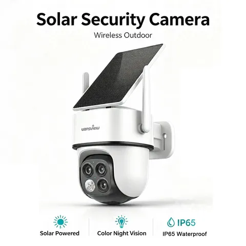 Wansview B7 Outdoor 360° Wireless Solar Security Camera Home Wifi Battery PTZ