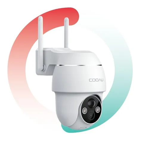 COOAU Outdoor 2K 360° Security Camera Wireless Home WiFi Battery PTZ CCTV Cam