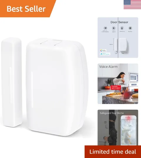 Smart Door Sensor with 2- Battery Life - Compatible with SmartThings & Alexa