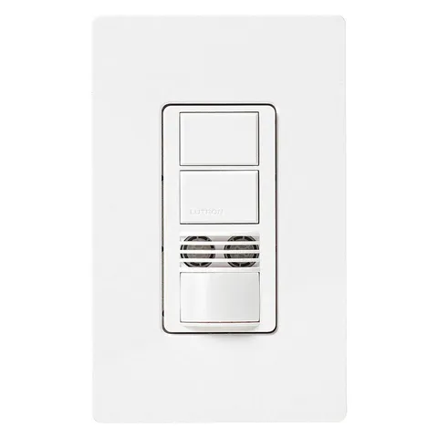 LUTRON MS-B202-WH Occ Snsr,PIR/Usonic,120-277V AC,Wht 36WH01