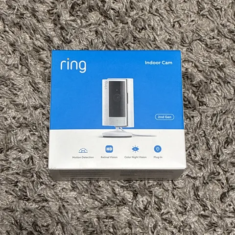 Ring Indoor Cam 2nd Gen Plug-In HD Security Camera White New Sealed