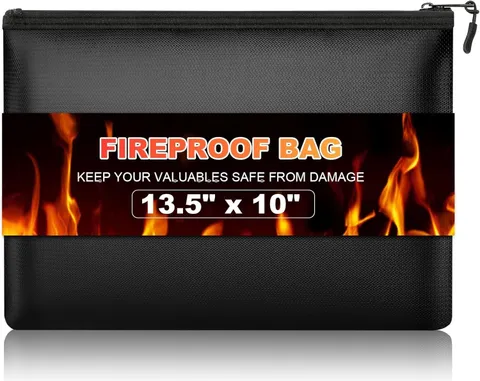 Fire Proof money Bag  2000℉ Fireproof Document Pouch Waterproof  Safe Cash  US