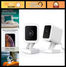 1080P HD WiFi Indoor/Outdoor Security Cameras - 2-Pack, Night Vision, Motion Det