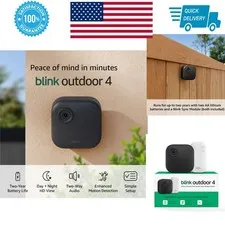 Blink Outdoor 4 Wireless Smart Security Camera System 1080p HD