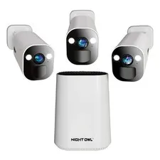 Night Owl 2K Wireless Battery Powered Cameras Security System (Refurbished)