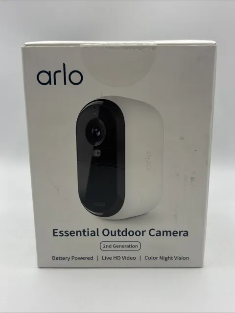 New Arlo Essential Security Camera 2K Outdoor 2ndGen Wireless with Spotlight.
