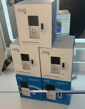 Lot Of 5 Ring Essential Security Set with Battery Doorbell Plus and Indoor Cam