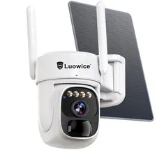 Solar Security Camera Wireless Outdoor, 3W Solar Panel, 360° Pan Tilt Solar B...