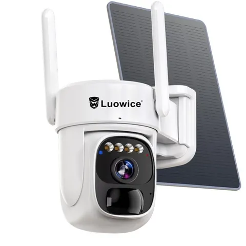 Solar Security Camera Wireless Outdoor, 3W Solar Panel, 360° Pan Tilt Solar B...