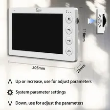 7inch monitor wired video Door phone kit indoor-outdoor video Apartment.