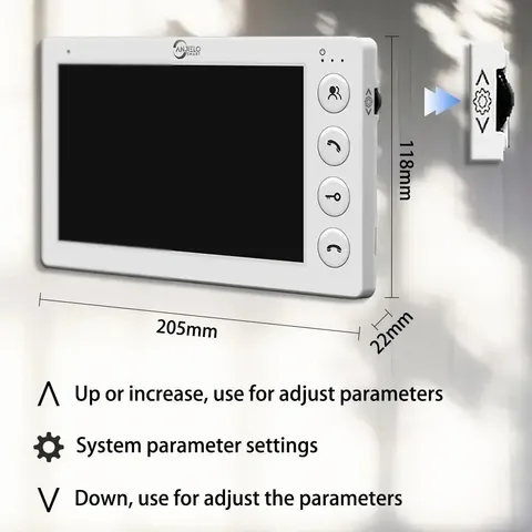 7inch monitor wired video Door phone kit indoor-outdoor video Apartment.