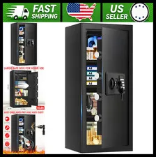 Large Home Safe Fireproof Waterproof Digital Keypad Key Lock Shelves