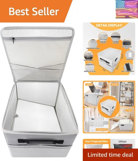 Upgraded 5200°F Fireproof Document File Organizer Box, Fireproof Storage Fili...