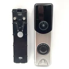 SKYBELL Slim Line WiFi Doorbell Camera Silver with Mounting Plate *UNTESTED*