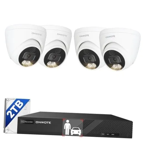 4K NVR PoE Security Camera System 2 Way Audio, 8 Channel NVR 2TB, 4X 8MP