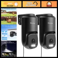 Outdoor 2.5K 4MP WiFi Security Camera - 360° Pan/Tilt, Color Night Vision, Motio