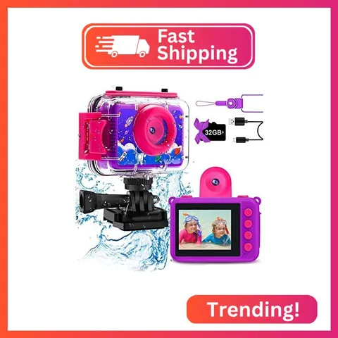 Pool Toy & Kids Underwater Camera - 99FT Waterproof Kid Action Camera 1080P Vide