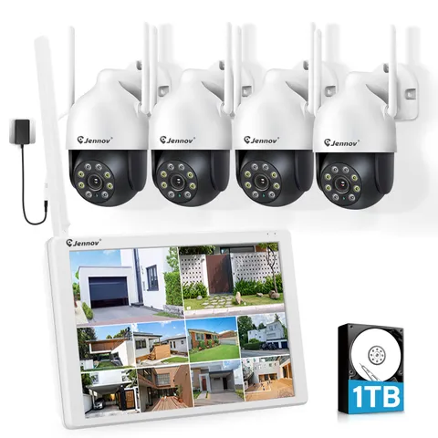 5MP PTZ WiFi Security Camera System 10CH NVR 1TB HDD Outdoor Auto Tracking