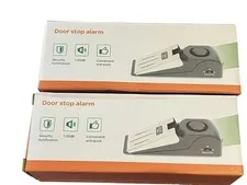 2 Pack Door Stop Alarm 120dB Travel Security Stopper for Hotel Airbnb Safety