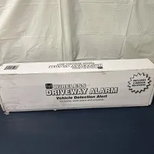 WIRELESS DRIVEWAY ALARM VEHICLE DETECTION ALERT, 2 Indoor Receivers  NIB!