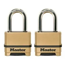 Heavy Duty Outdoor Combination Locks Set of 2 Maximum Security Padlocks