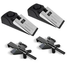 2 Adjustable Portable Door Lock with 2 Door Stop Alarm with 120dB Siren Door ...