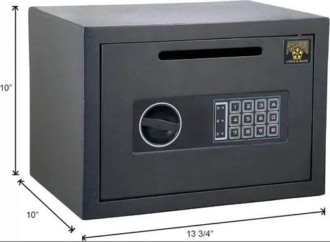 Drop Safe - Digital Compact Steel Money Security Box with Keypad - Deposit Cash