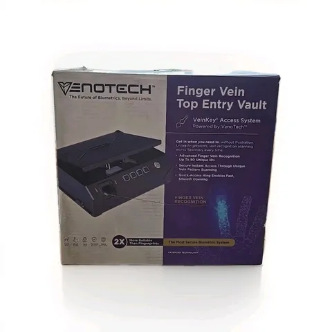 VenoTech Biometric Top Entry Vault Safe Finger Vein Recognition Matte Black
