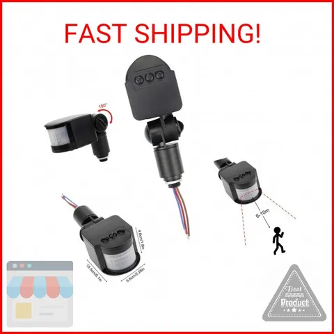 HiLetgo Outdoor PIR DC 12V Automatic Infrared PIR Motion Sensor Switch for LED F