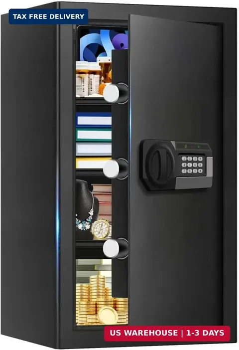 5.2 Cuft Large Home Safes Water and Fireproof, Digital Safes for Home Use Fire a