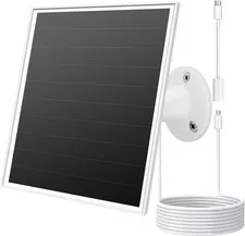 6W Solar Panel for Outdoor Security Camera with Micro USB & USB - C Port, Solar