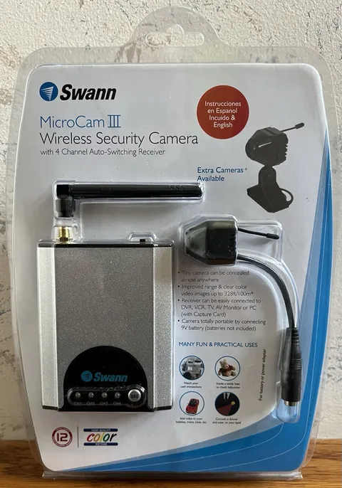 SWANN MICROCAM III WIRELESS COLOR CAMERA SW-P-MC3 4-CHANNEL NEW SEALED FREE SHIP