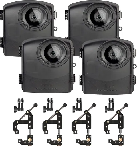 Brinno Time Lapse Camera Trio Bundle Pack - Camera, Clamp & Case - 4 Pack