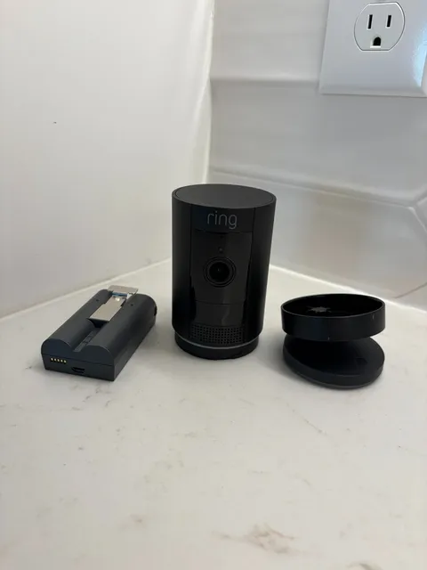 Ring Stick Up Cam Black Outdoor Wireless Battery Security Camera 5UM7E5