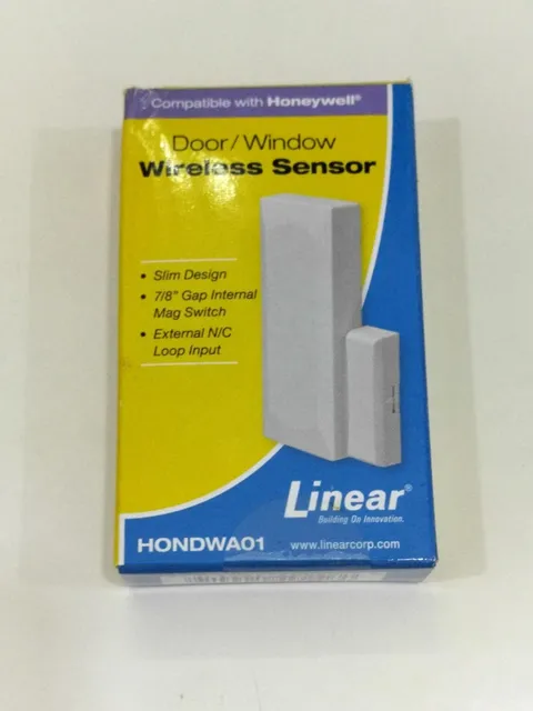 NIB Linear HONDWA01 Wireless Door/Window Sensor Honeywell Compatible, New Sealed