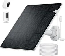 Ring Camera Solar Panel Charger, Compatible with Stick up Cam, Stick up Cam Pro,