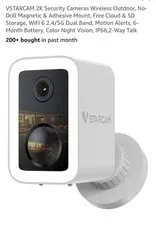VSTARCAM CB554 2K Wireless Wi‑Fi 6 Security Camera Magnetic Mount Battery