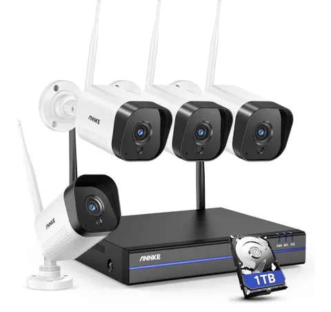 ANNKE 5MP 8CH DVR 3MP Wireless Security Camera System WiFi 2-Way Audio Recording
