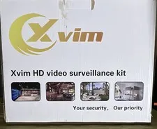 Xvim Analog DVR Surveillance System Kit 4 Cameras BNC Cables Black