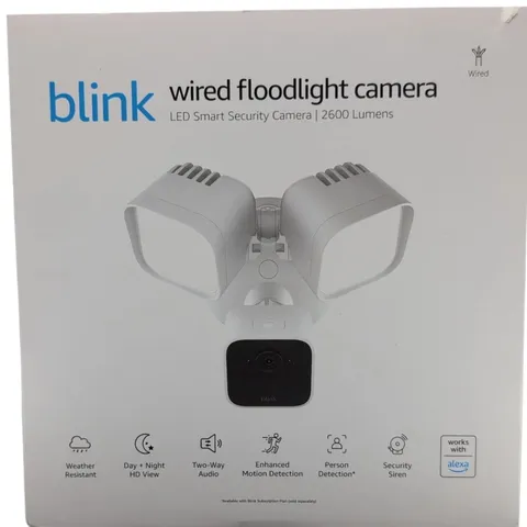 Blink - Wired Floodlight Camera - Smart security camera, 2600 lumens, HD 1080P