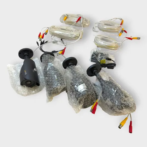 QSEE *NEW* 4-Camera COMPLETE Add-On Pack QM6006B - Inc 2x 60' & 2x 100' Cable +
