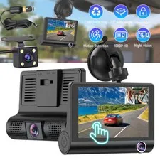 1080P 3 lenses Dash Cam Front Inside Rear for Cars,Car DVR Recorder,Night Vision