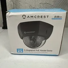 Amcrest 5MP PoE Vandal Dome Outdoor Security Camera 2.8mm Lens IP5M-1176EB-28MM
